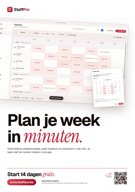 Poster: Plan je week in minuten.